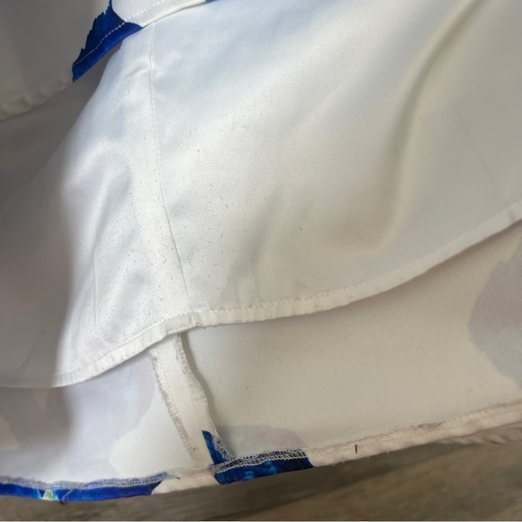 Sau Lee Lucia Maxi Dress in White and Blue Floral Print - Picture 13 of 16